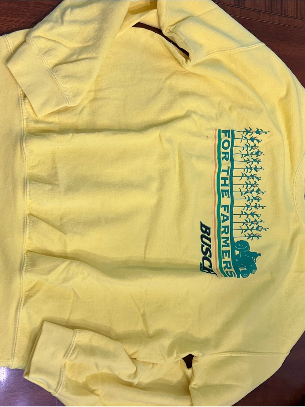 "For The Farmers" Yellow Crewneck Sweatshirt